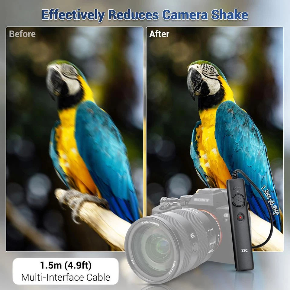 JJC Remote Switch Shutter Cable Multi-Terminal for Sony A6600 A7IV HX90 RX100 IV - Image 3 of 4