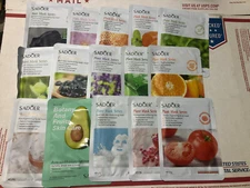 15 SADOER Plant Face Mask Sheet Skin Moisturising Hydrating Korean Facial Mask