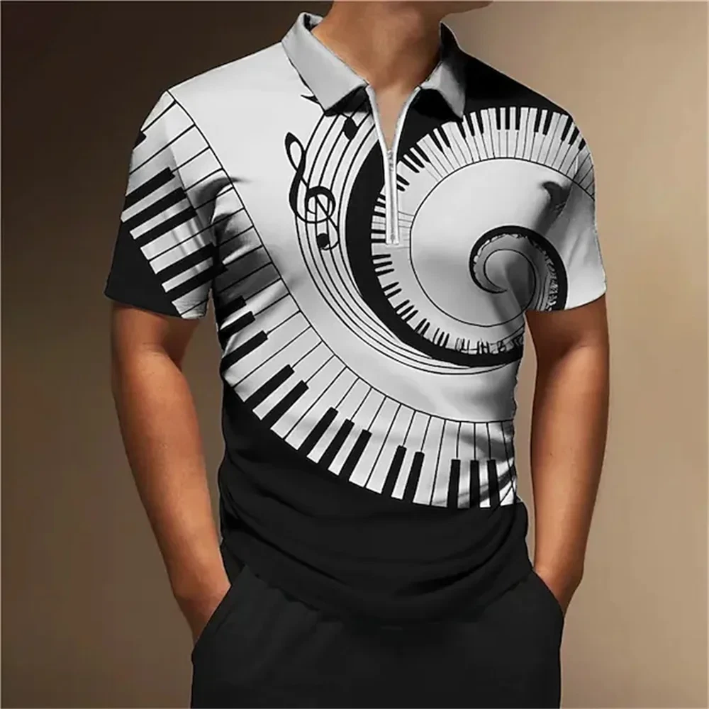 Men's Plaid Polo Golf T-Shirt, Short Sleeve, Zipper, Luxury Beach Tee Tops Shirt
Opens in a new wind