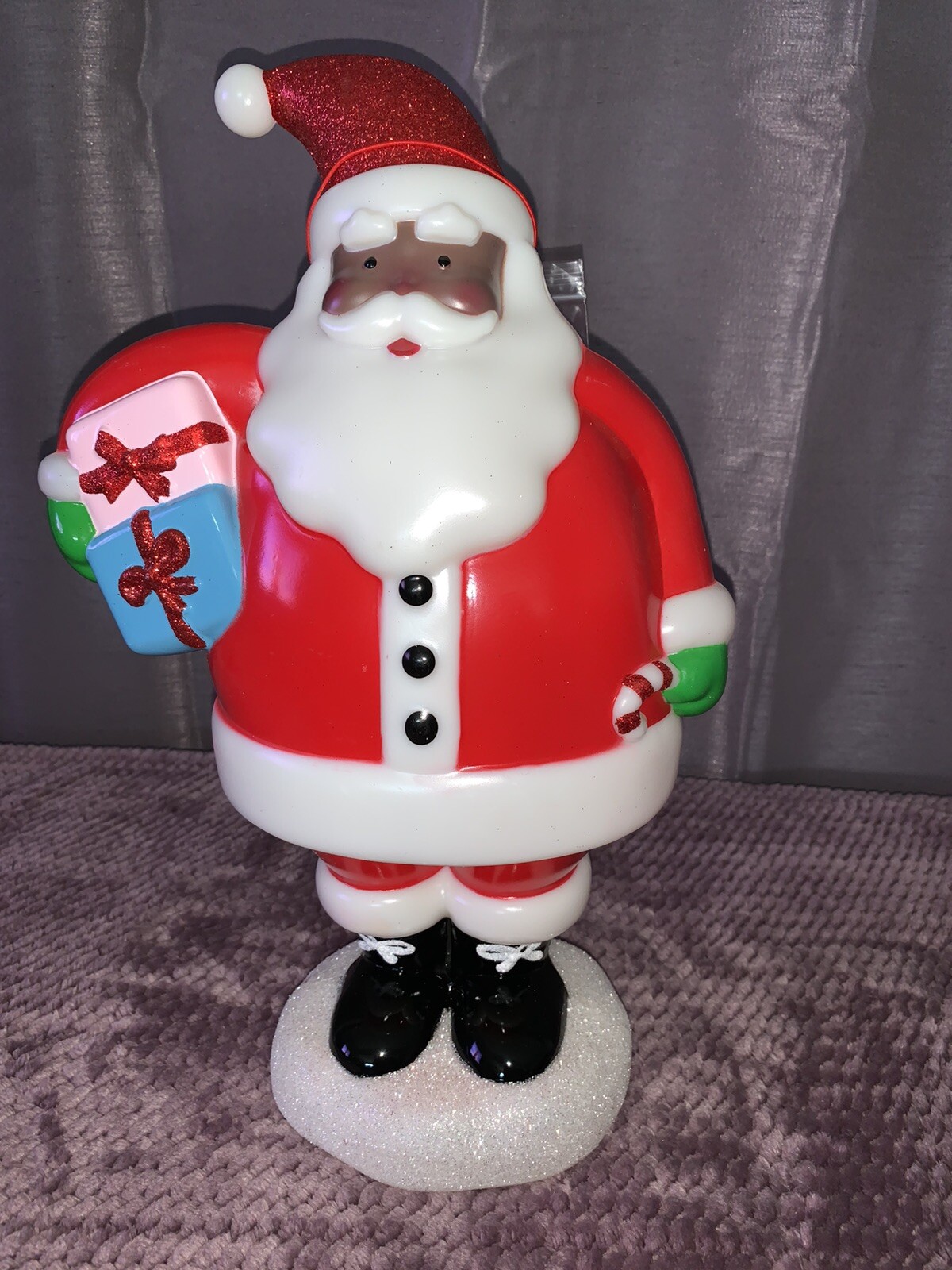 Mrs Santa Claus African American Christmas Light Up Blow Mold Plastic Lighted For Sale Online Ebay