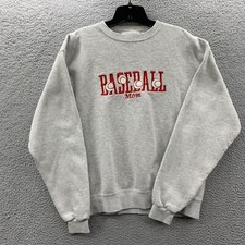 VINTAGE OARSMAN 913 Sweater Womens Medium Baseball Mom 90S Gray