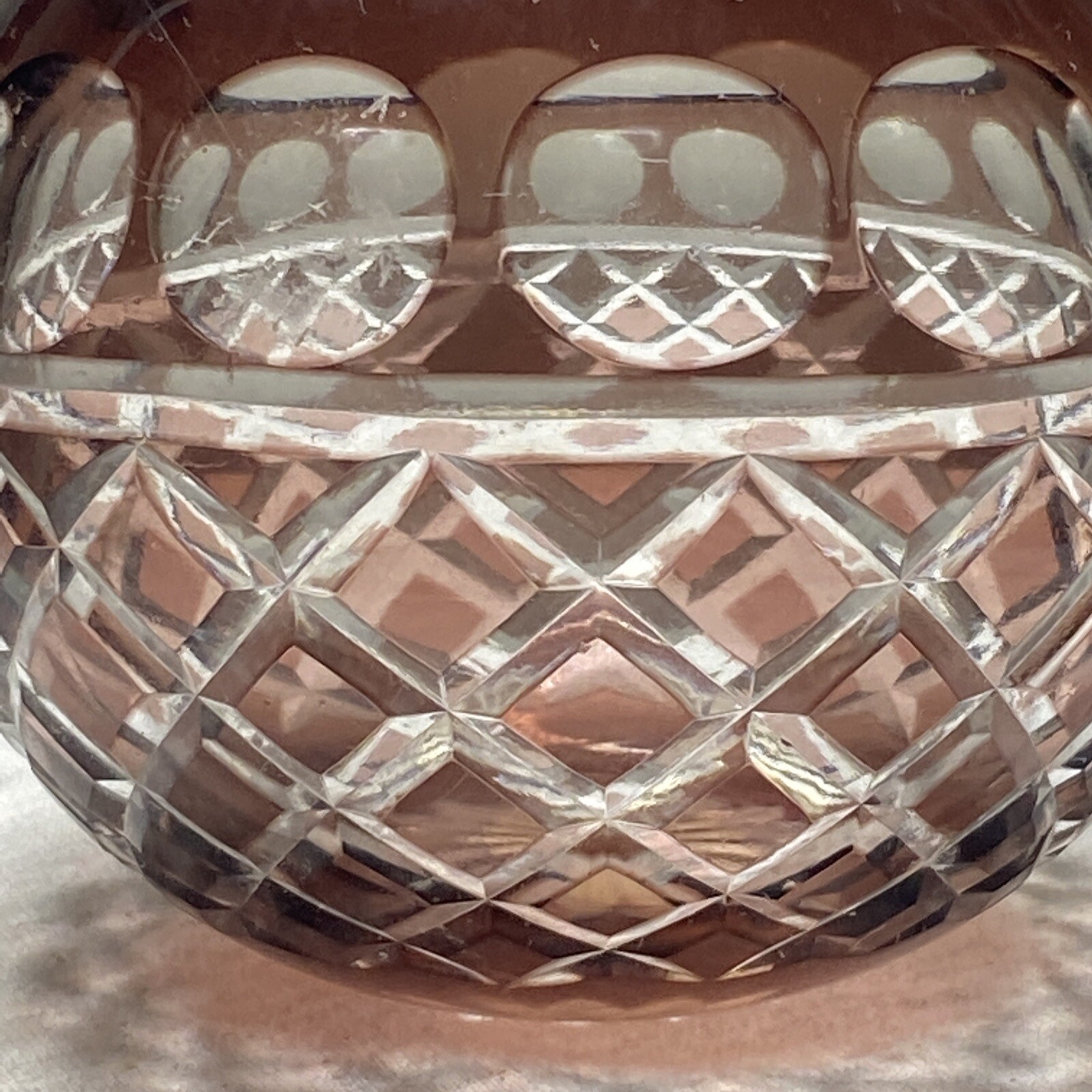 VTG Imperial Estate Crystal Cut to Clear Odessa purple Votive Candle Holder eBay
