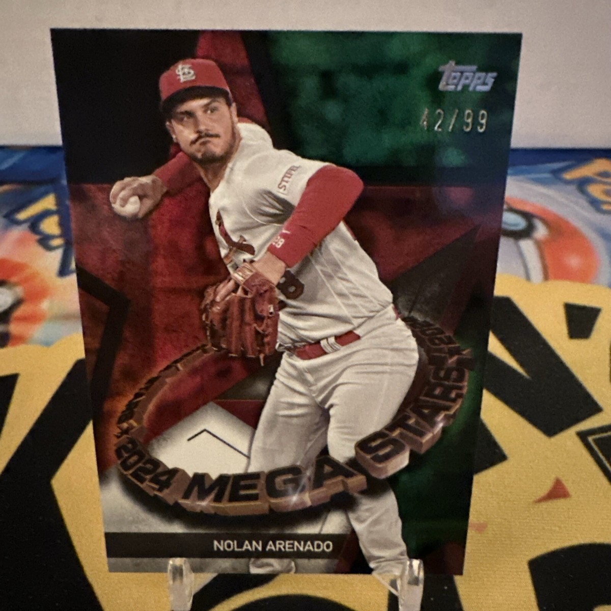 2024 Topps Series 1 Nolan Arenado Mega Stars Green #/99 Case Hit 