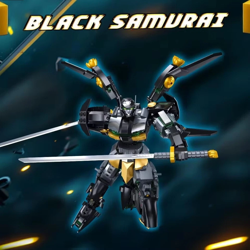 Sluban 534PCS Black Bat Mecha Robot Building Blocks Joint Movable Action Figure - Image 4 of 4