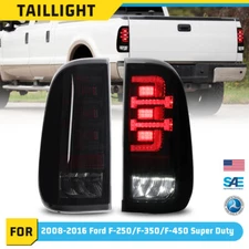 Full LED Tail Lights For 2008-2016 Ford F250 F350 F450 Super Duty Rear Lamps NEW