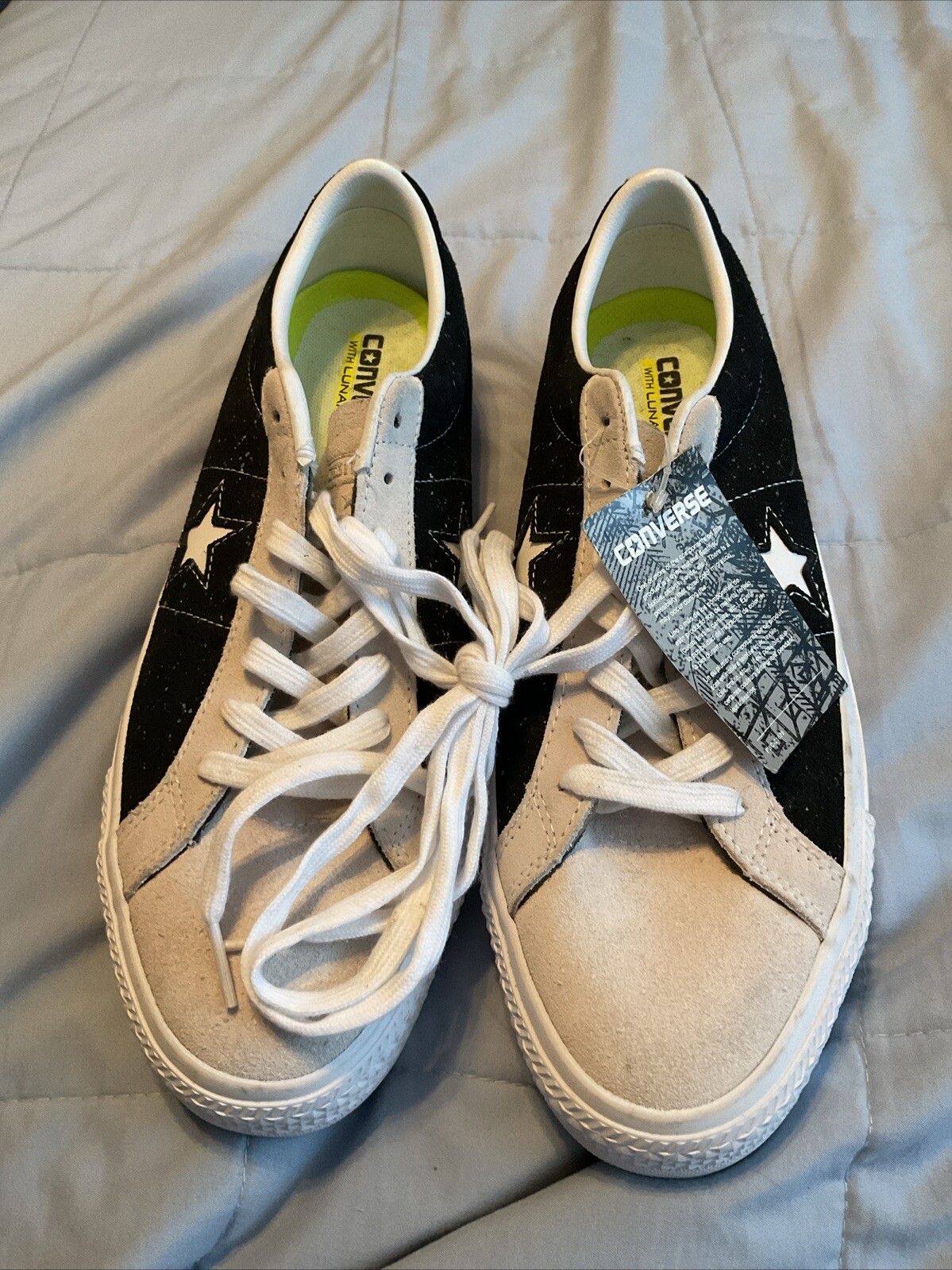 SAOLA Scarpe sneakers basse Converse All Star uomo taglia 10 M scamosciate blu navy e marrone nuove