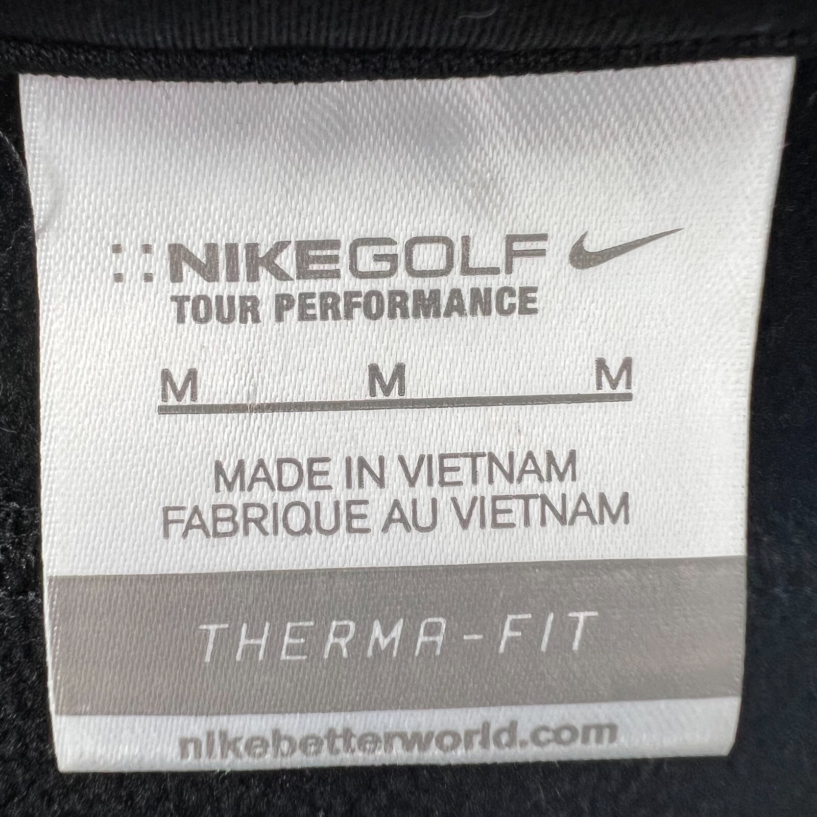 SACAI X NIKE Giacca NIKE GOLF donna taglia media nera Therma Fit Tour Performance full zip