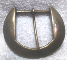 Wide Gold Antique Look Dress Replacement Belt Buckle Great Vintage Shape