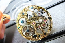 Rose Golden Hollow 17 Jewels 6497 Hand Winding Watch Wristwatch Movement