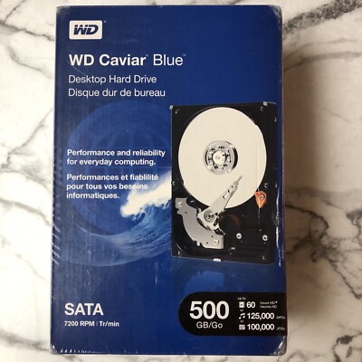 WD Cavier Blue Western Digital 500GB SATA 3.5 Internal Hard Drive WD5000KSRTL