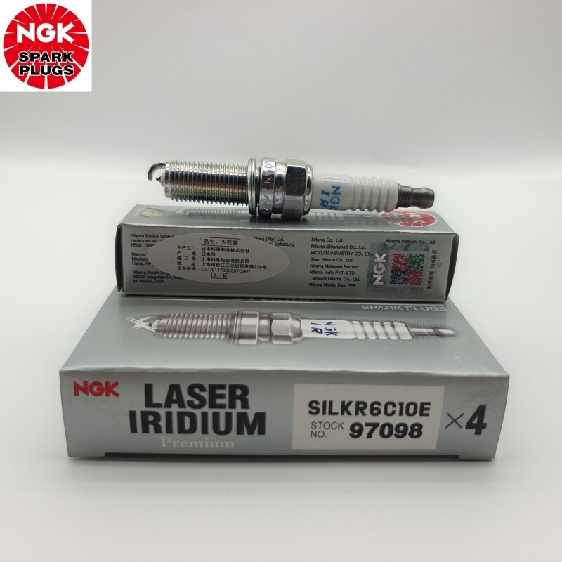 4PCS NGK SILKR6C10E 97098 Laser Iridium Platinum spark plugs