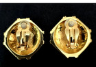 Vtg Holiday Swarovski Jeweler's Collection Gold Tone Pave Crystal Clip Earrings — photo 5