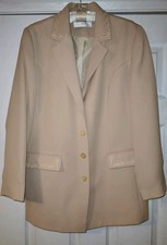 Elegant Bonmarche Gold Embroidered Double Breasted Jacket Sz 14 Dry Clean Only