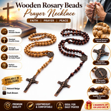 Handmade Wooden Catholic Rosaries Rosary Necklace From Bethlehem Olive Wood