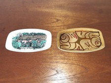 vintage Poole Pottery Aegean 361 pin dish & 1968 Thomas Hardy Festival Pin Dish