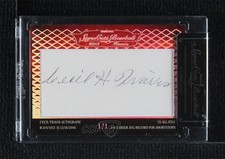 2013 Signa Cuts Cut Honors Platinum 1/1 Cecil Travis Cut Signature Auto 0y5v