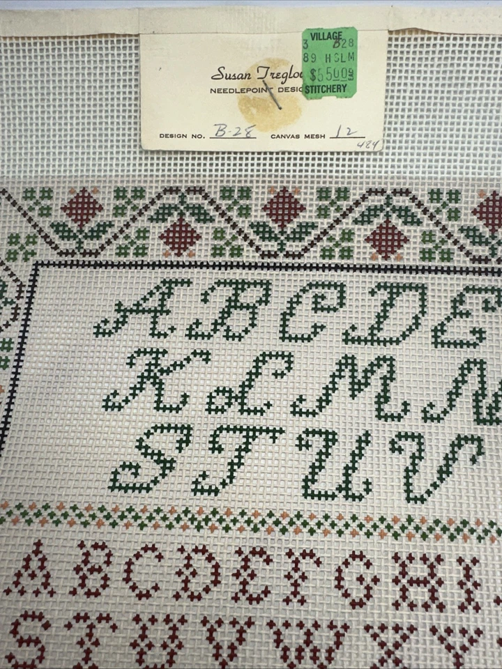 Susan Treglown Needlepoint Canvas Large Sampler Hand Painted B28 - Image 4 of 4