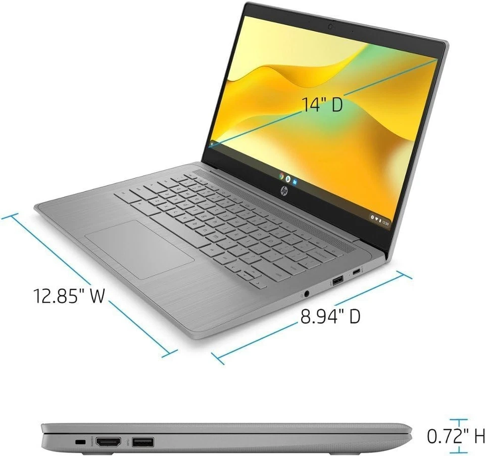 HP 2023 Chromebook Laptop, 14 Inch Display, Intel Celeron N4120 Processor, 4GB R - Image 2 of 4