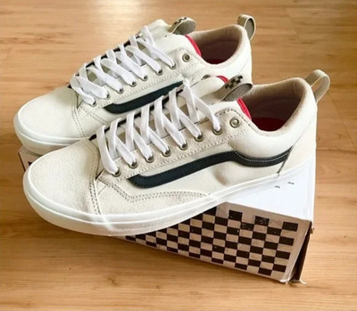 VANS Skate Old Skool 36+ Shoe Antique White / Black Mens Size 9.5