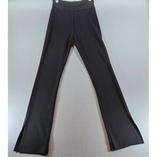 JUSTFAB Black High Rise Split Hem Flare Leggings Pants Women's Size S