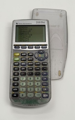 Texas Instruments Calculator TI-83 Plus Silver Edition Graphing Clear with Cover