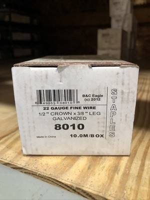 B And C Eagle Nails 1/2  Crown x 3/8  Leg Chisel Point Hammer Tacker 5000Qty
