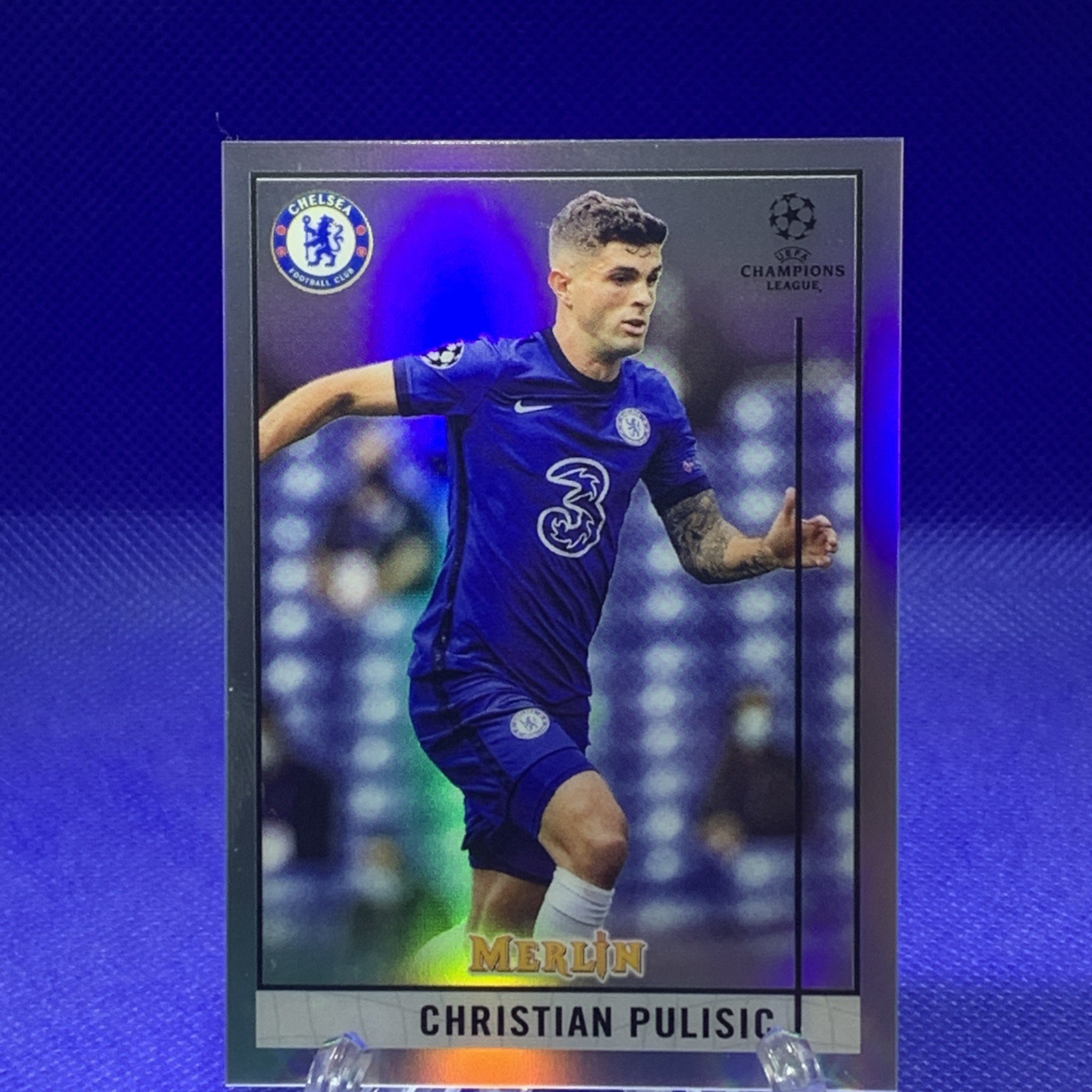 Christian Pulisic 2020-21 Topps Merlin Collection Chrome UCL #21 Refractor