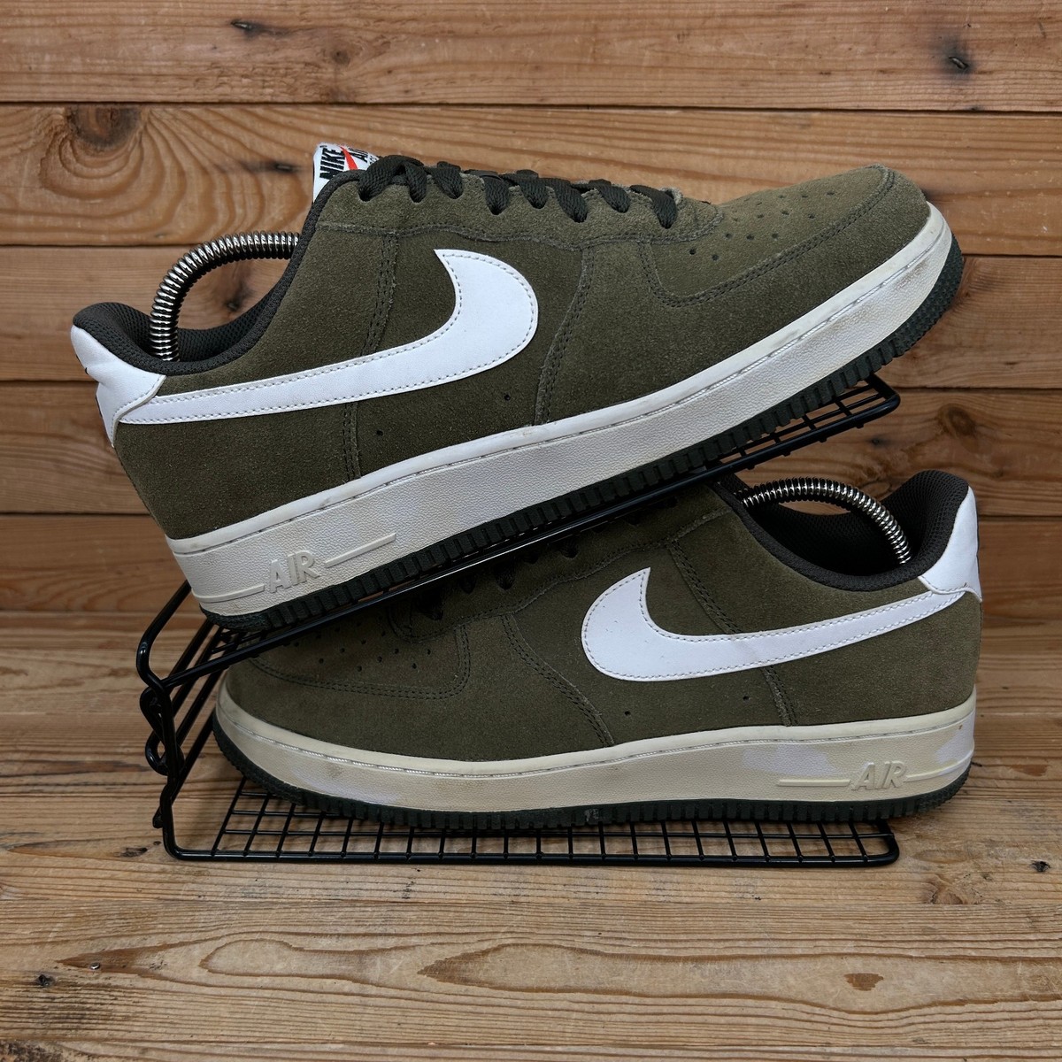 Cargo Nike Air Green Suede Nike Trainers Mens Size UK Air Force