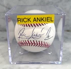 RICK ANKIEL - Signed Baseball w/Case St Louis Cardinals Autograph on MLB Ball