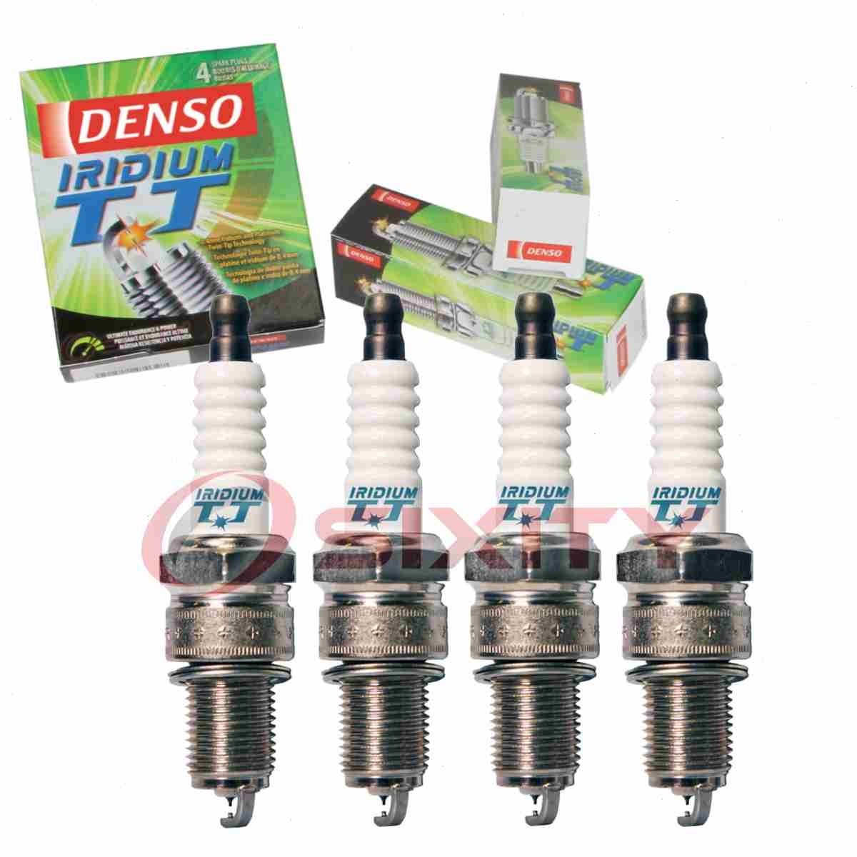 4 pc Denso Iridium TT Spark Plugs for 1978-1990 Plymouth Horizon 1.6L 1.7L ni