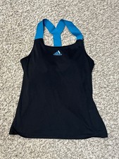 Woman  s Blue Adidas Workout Prime Blue Racer Tank Top Size M Padded Support NICE