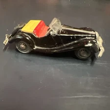Vintage 1955 Era MG Midget?  Jaguar? Roadster Tin Toy Japan Friction Motor