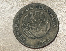 1952 Colombia 10 Centavos