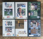 Sega Genesis Lot Of 6 Sports Games - PGA Tour, NBA Live, Madden, NHL - CIB