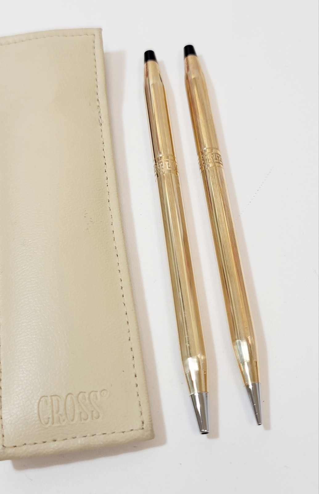 Vintage Cross Pen Pencil Set 1/20 14k Gold Filled Ladies Set Pen Purse USA Made