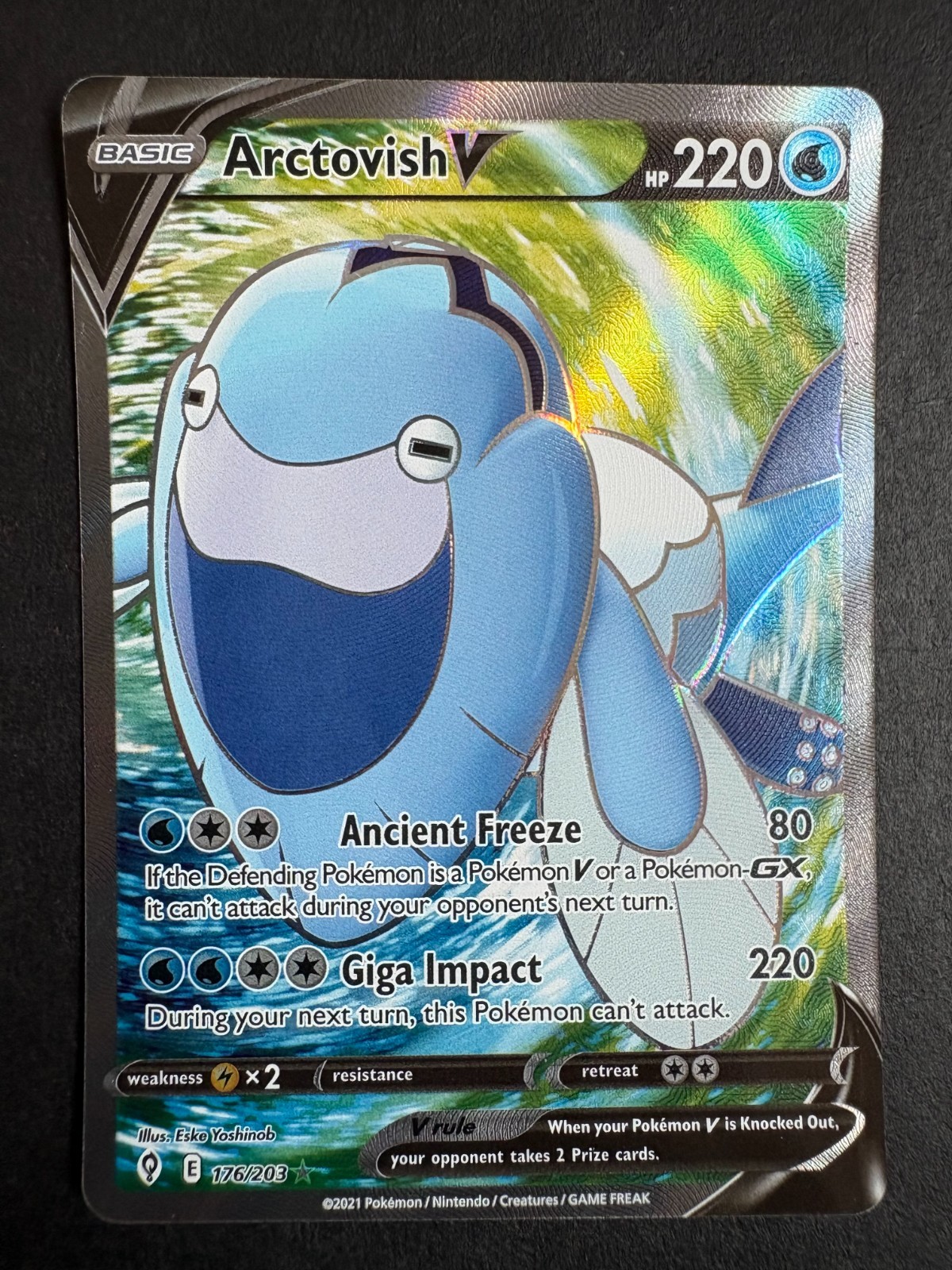Pokemon Evolving Skies: Arctovish V 176/203 NM