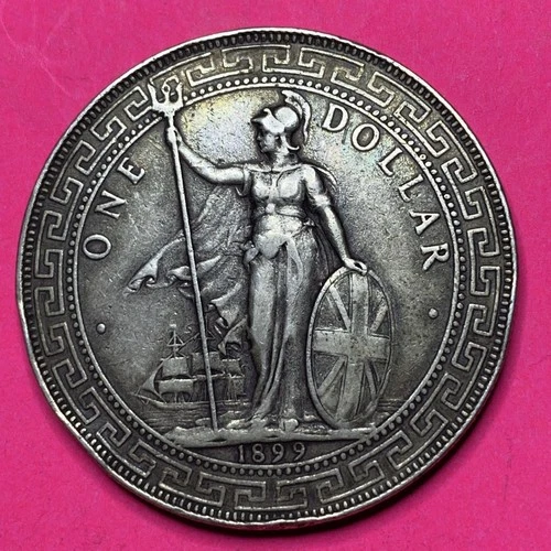 1899 (B) GREAT BRITAIN (UK) BRITISH TRADE DOLLAR SILVER