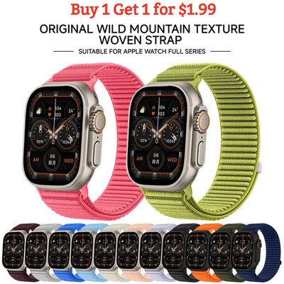 Nylon Sport Loop Band for Apple Watch Series 10 11 9 8 7 6 5 SE Ultra 3 38 49mm