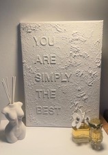 White textured canvas wall art A3 completely customisable