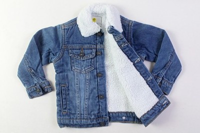 New Warm Blue Denim Winter Jacket with Fur For Kids (Boy/Girl/Unisex)