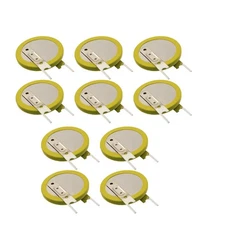 10x  CR-2032/VCN 3V Lithium Coin Battery Vert 2 Pin for Memory Support