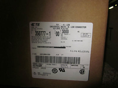 TE CONNECTIVITY # 350777-1 PLUG HOUSING LOT OF 3000 (NEW)
