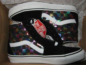 iridescent vans high tops