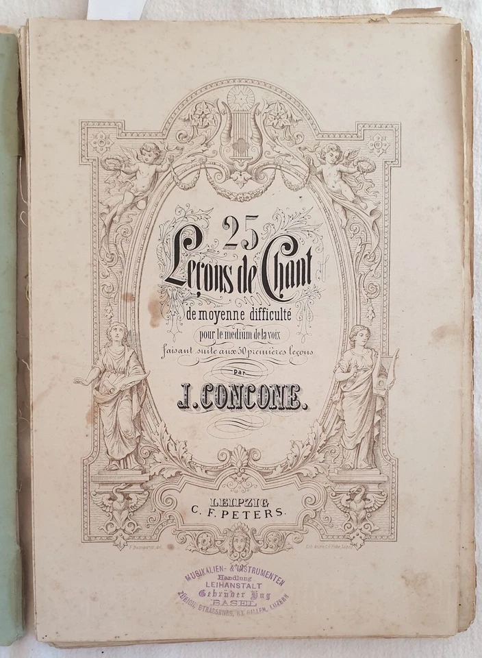 Giuseppe Concone Lecons De Chant Canto Exercice Voix Basse Soprano 5 Volumes - Photo 2/4