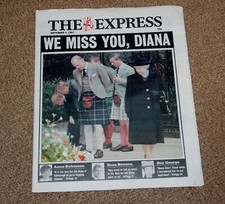 Original Sept 5 1997 Express Newspaper Death of Princess Di Lady Diana Spencer