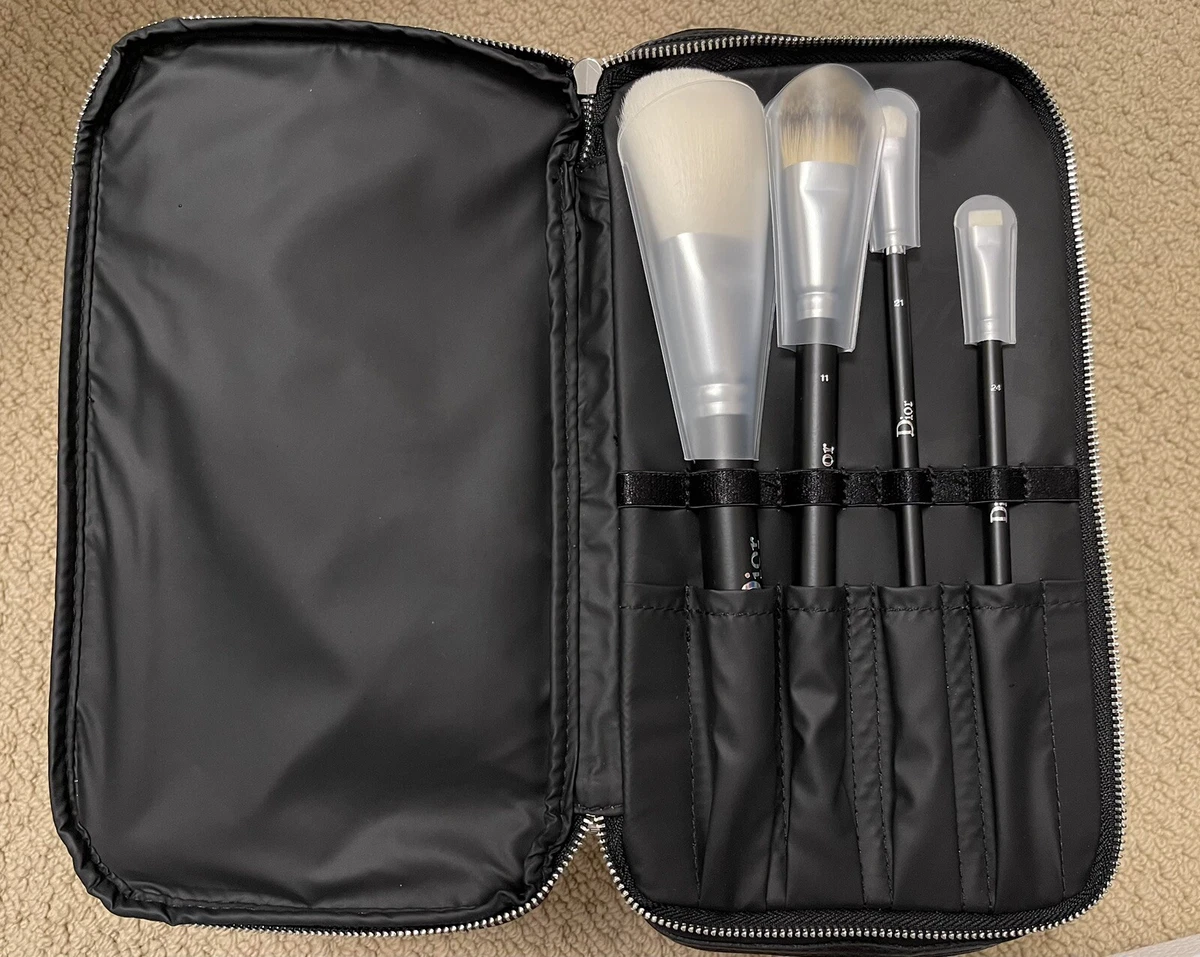 CHANEL, Makeup, Vintage Chanel Makeup Brush Set With Zip Case