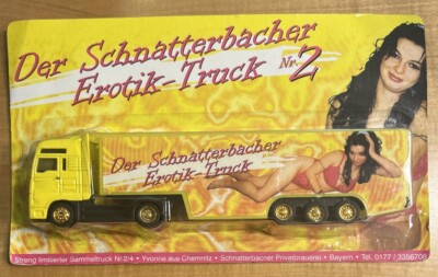 WMS Werbung Der Schnatterbacher Erotik 7 1/8'' Semi Delivery Truck & Trailer NIP