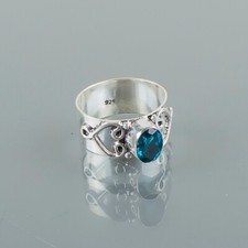 Apatite Gemstone 925 Sterling Silver Ring Handmade Jewelry Ring For Gift