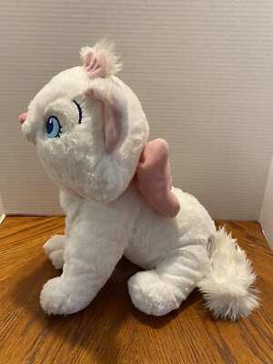 Aristocats Disney Store Marie Cat Plush 12  White Kitten Pink Bow