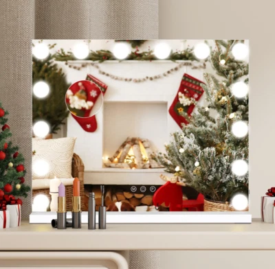 ELECWISH 14 Lights Hollywood Mirror Vanity Make Up Mirror with LED Bulb USB 50*40cm